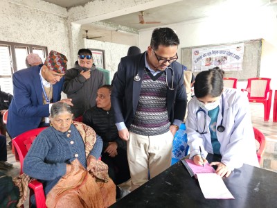 'बाआमासँग नगर प्रमुख' कार्यक्रममा एकैदिन १ सय ७० जनाको स्वास्थ्य परीक्षण